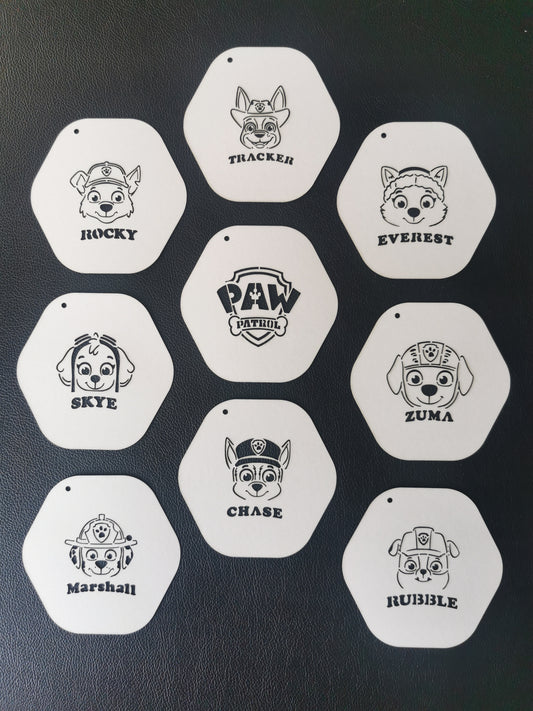 Paw Puppy Stencil Set (1" Edge) Mylar 190 - Design size approx 1.8" x 2"