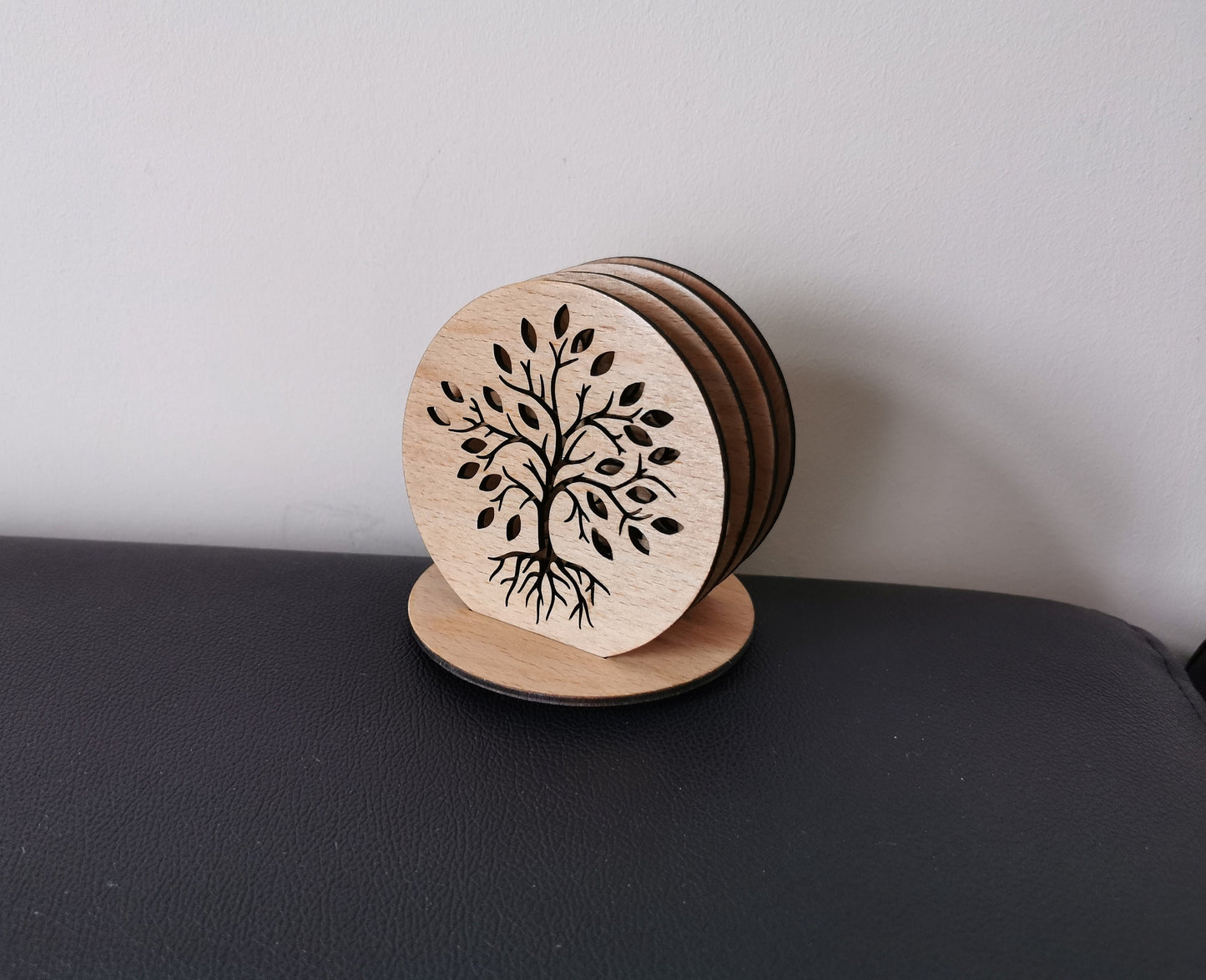 Set of 4 Coasters - Tree of Life decor