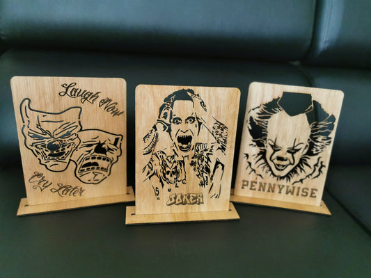 Pennywise - Joker - Laugh Now, Cry Later - Laser cut signs! - Made to order - Osmo finish