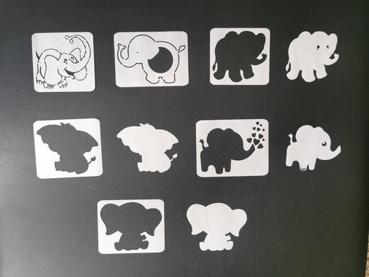 Elephant (Cartoon) Stencil Set