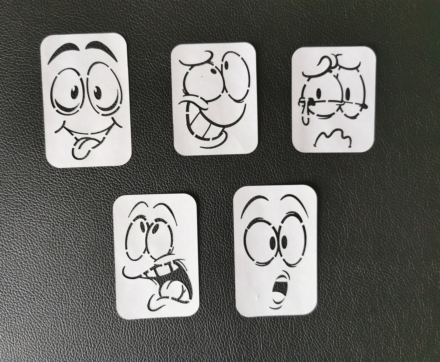 Emoji Face Stencil Set 4 (Mylar 190 Micron)