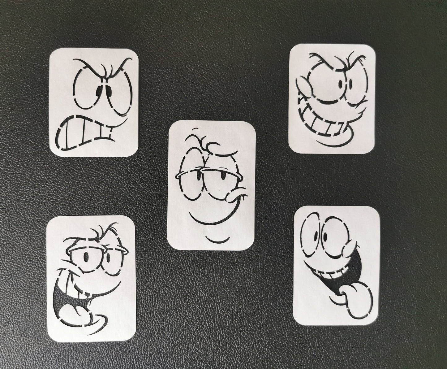 Emoji Face Stencil Set 2  (Mylar 190 Micron)