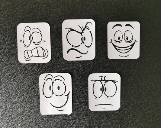 Emoji Face Stencil Set 5 (Mylar 190 Micron)