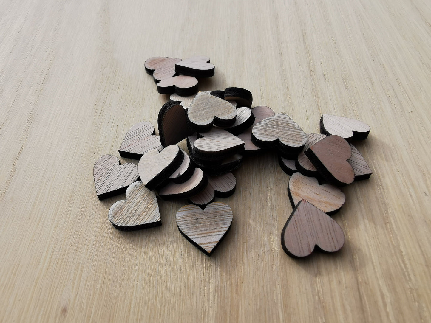 30 x Wooden Hearts  Craft and Decor 15 x 15 mm (3mm Playwood)