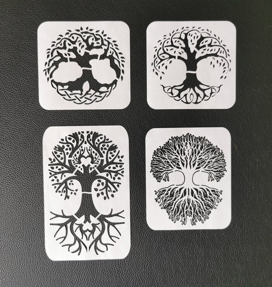 Tree of Life Stencil Set  190 micron Mylar  - for Art & Crafts