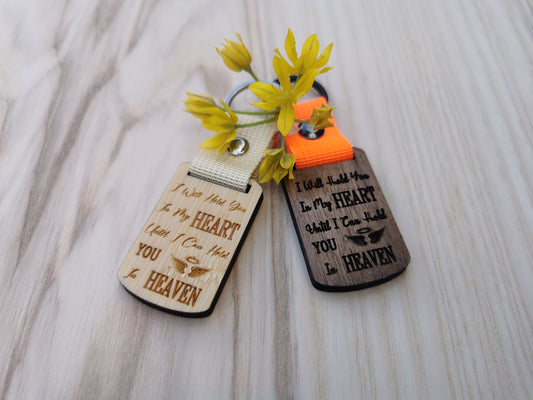 Keyring - Keychains Personalised Strap and Keyring (Walnut & Bamboo 5 mm)