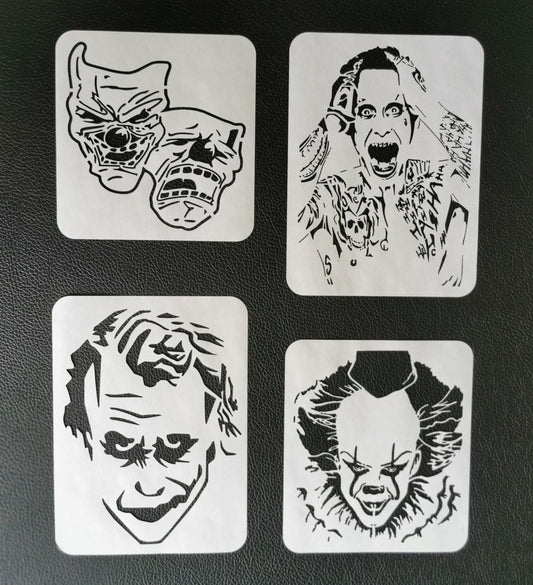 Joker-Pennywise-Laugh now Cry later Stencil set (190 micron Mylar)