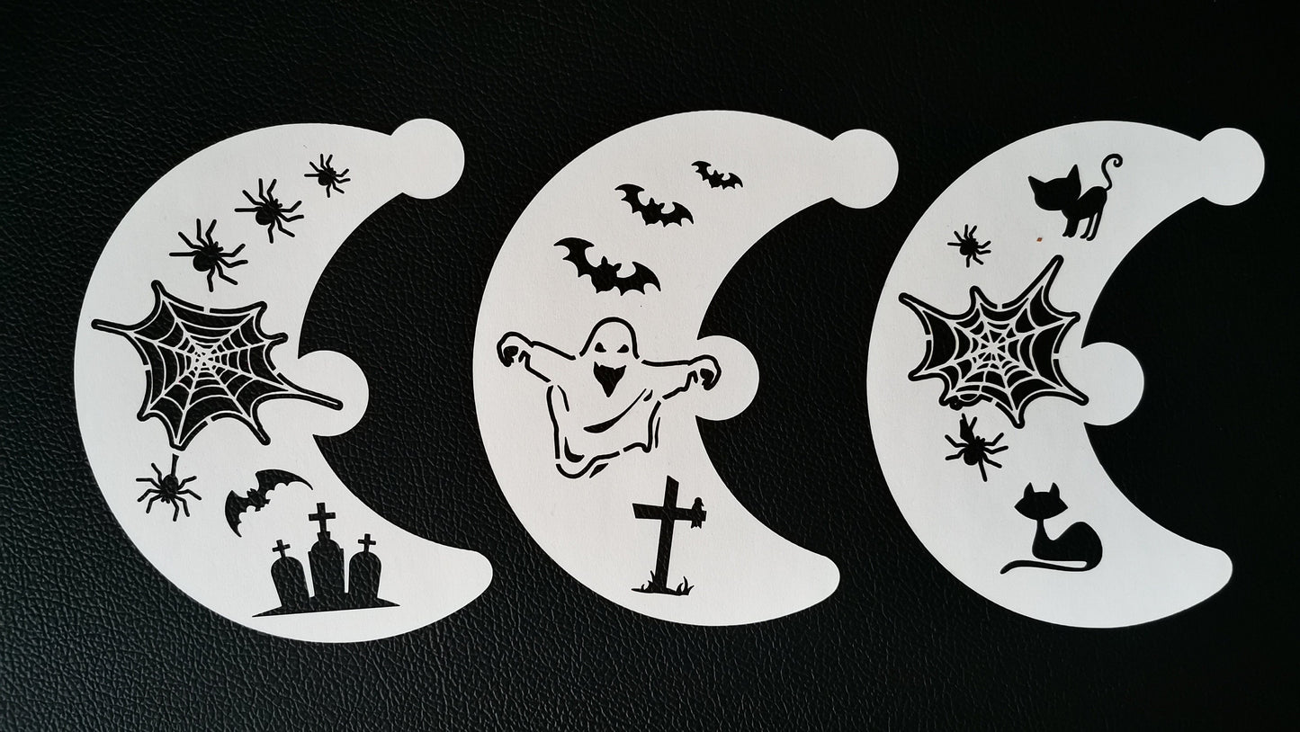 Halloween Face Painting Stencil Set (190 Mylar)