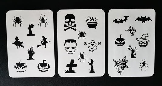 Halloween Face Painting Stencils (190 Mylar)