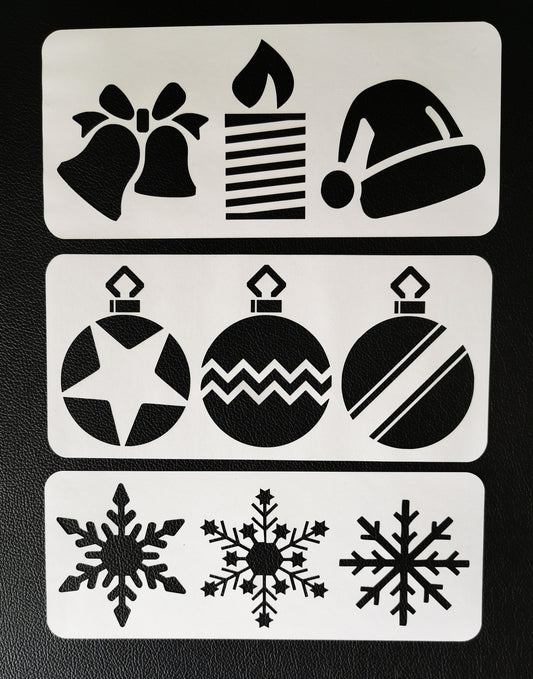 Christmas Stencils Set 5 ( Wall-Mirror-Window Decoration etc )