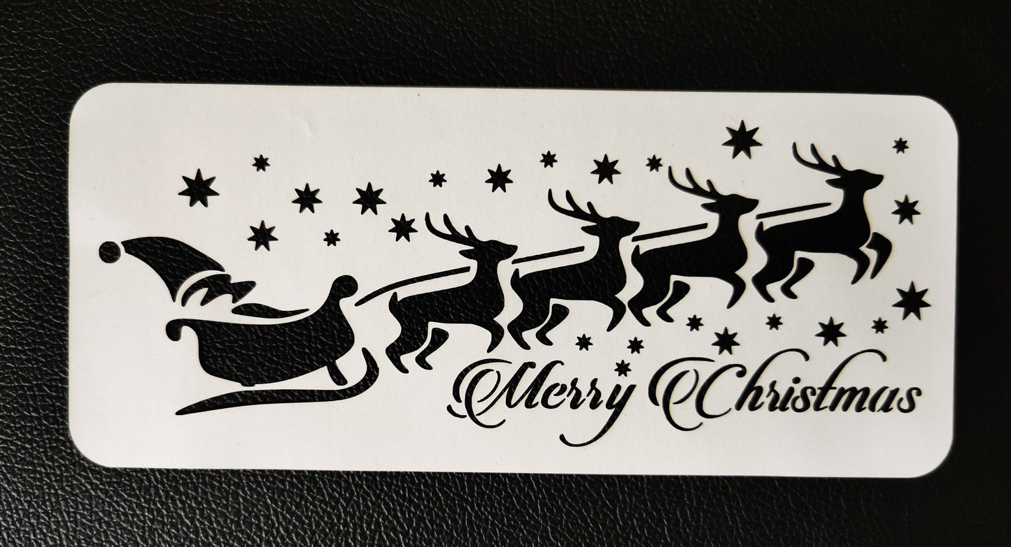 Merry Christmas Stencil for Christmas cards ,windows ,mirror and wall crafts (190 Mylar)