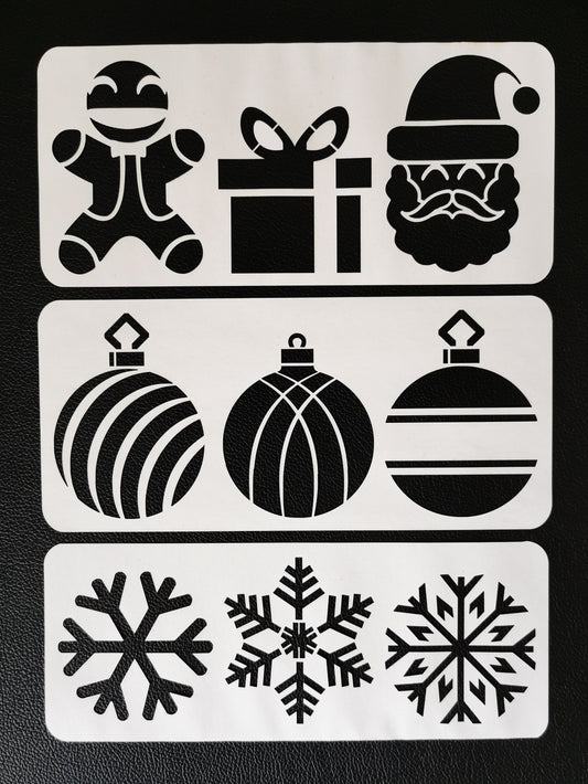 Christmas Stencils Set 3 ( Wall-Mirror-Windows Decoration etc )