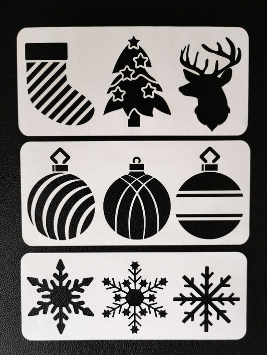 Christmas Stencils Set 4 ( Wall-Mirror-Windows Decoration etc )