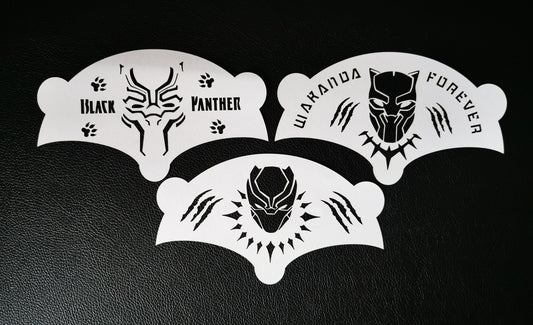 Black Panther Wakanda Face Painting Stencils (190 micron Mylar)