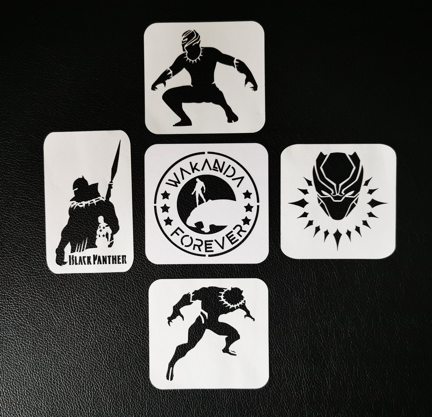 Black Panther Wakanda Stencils Set 4  (190 micron Mylar)