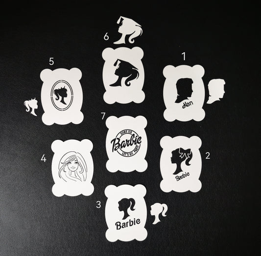 Barbie Stencils 2 -Make your own Stencil Set ( 4 stencils)