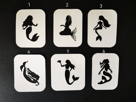 Mermaid Stencil Set (Make your own Stencil Set 4 stencils) Mylar 190