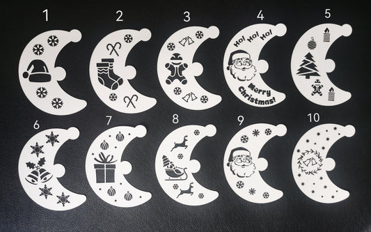 Christmas Stencils Make your own Stencil Set Body and Face Painting Mylar 190 (choose 3 designe)